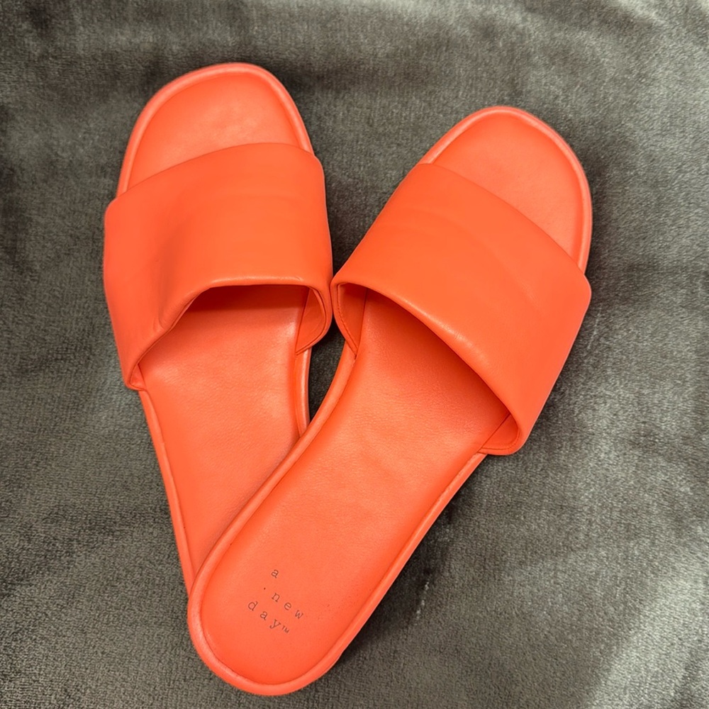 Salmon colored sandals